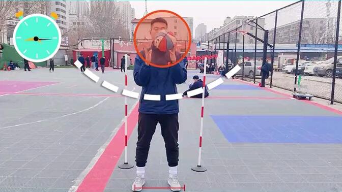 中考篮球绕杆训练动作图片